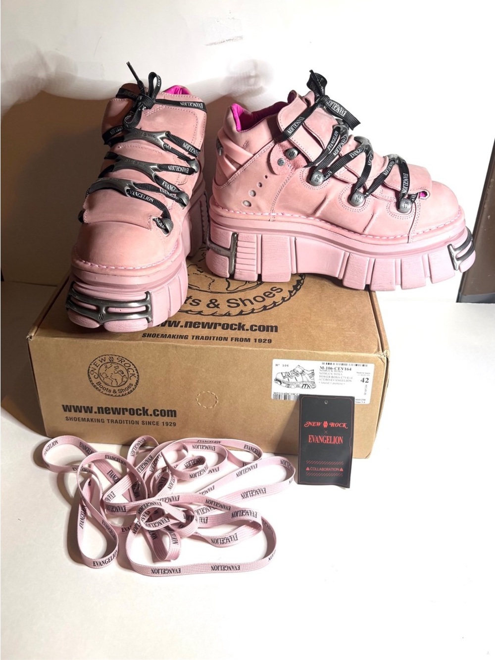 New Rock shoes x Evangelion Mari Makinami shoes